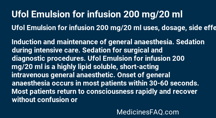 Ufol Emulsion for infusion 200 mg/20 ml