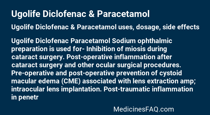 Ugolife Diclofenac & Paracetamol