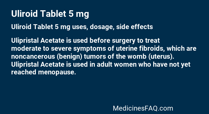 Uliroid Tablet 5 mg