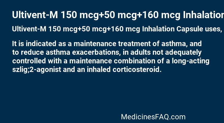 Ultivent-M 150 mcg+50 mcg+160 mcg Inhalation Capsule