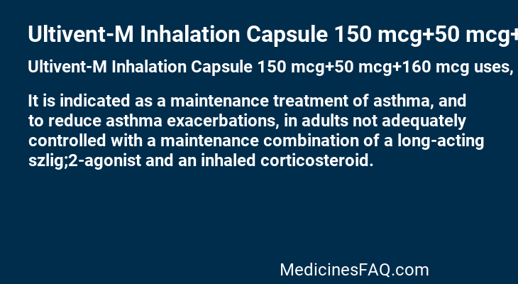Ultivent-M Inhalation Capsule 150 mcg+50 mcg+160 mcg