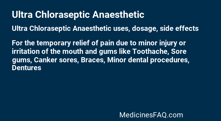 Ultra Chloraseptic Anaesthetic