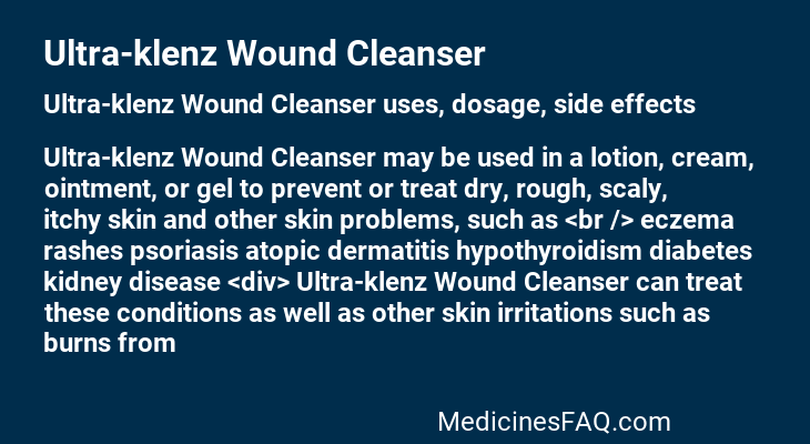 Ultra-klenz Wound Cleanser
