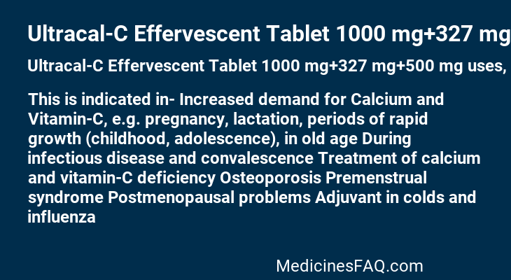 Ultracal-C Effervescent Tablet 1000 mg+327 mg+500 mg