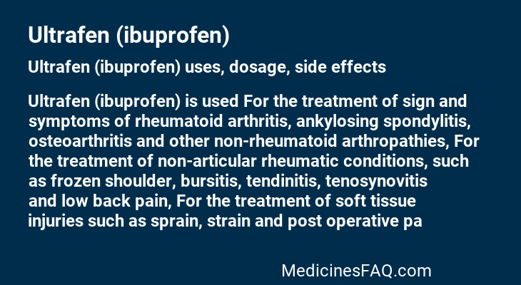 Ultrafen (ibuprofen)