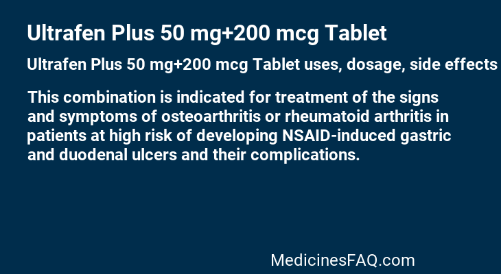 Ultrafen Plus 50 mg+200 mcg Tablet