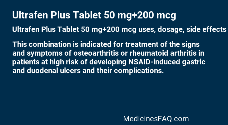Ultrafen Plus Tablet 50 mg+200 mcg