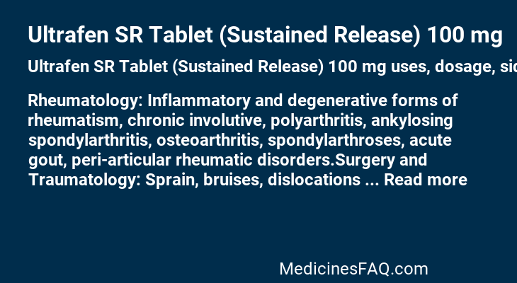 Ultrafen SR Tablet (Sustained Release) 100 mg
