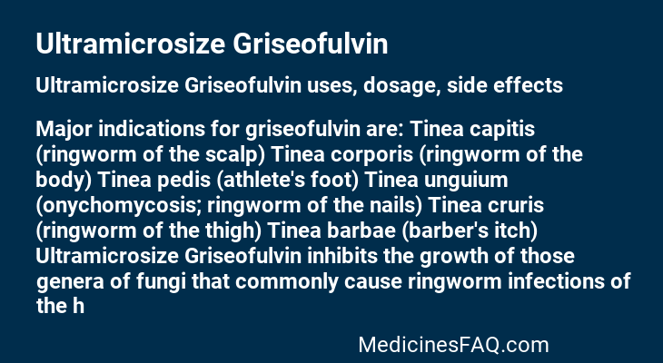Ultramicrosize Griseofulvin