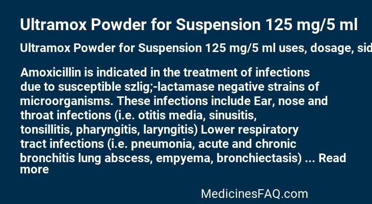 Ultramox Powder for Suspension 125 mg/5 ml