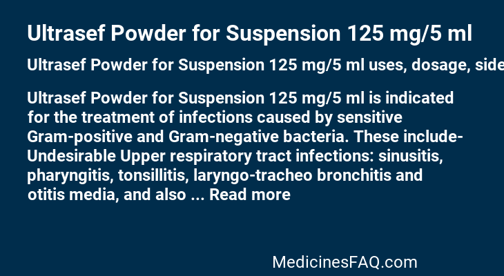 Ultrasef Powder for Suspension 125 mg/5 ml