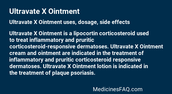 Ultravate X Ointment