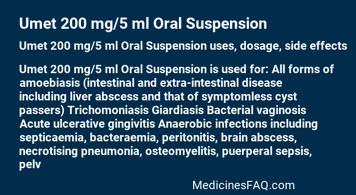 Umet 200 mg/5 ml Oral Suspension