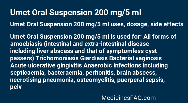 Umet Oral Suspension 200 mg/5 ml
