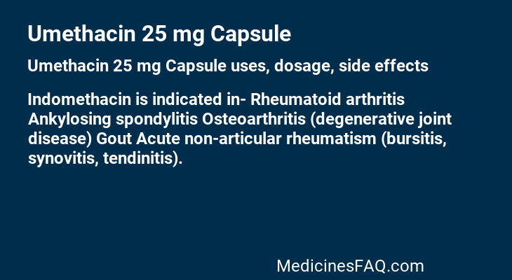 Umethacin 25 mg Capsule