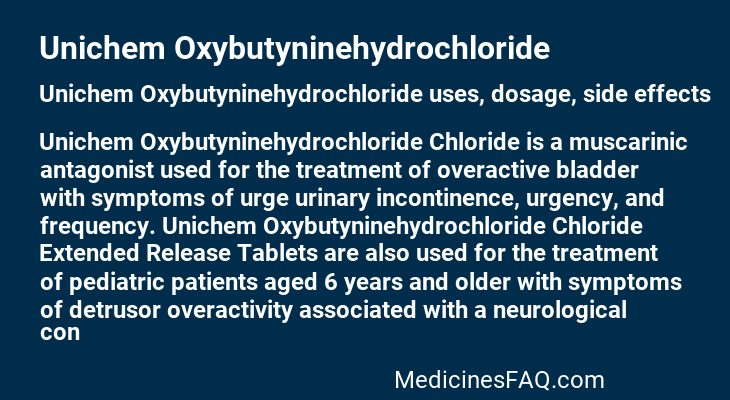 Unichem Oxybutyninehydrochloride