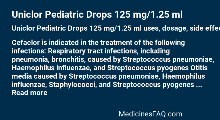 Uniclor Pediatric Drops 125 mg/1.25 ml