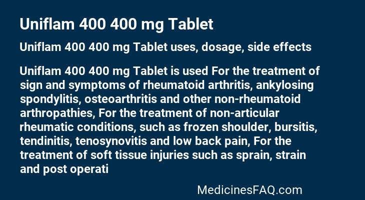 Uniflam 400 400 mg Tablet