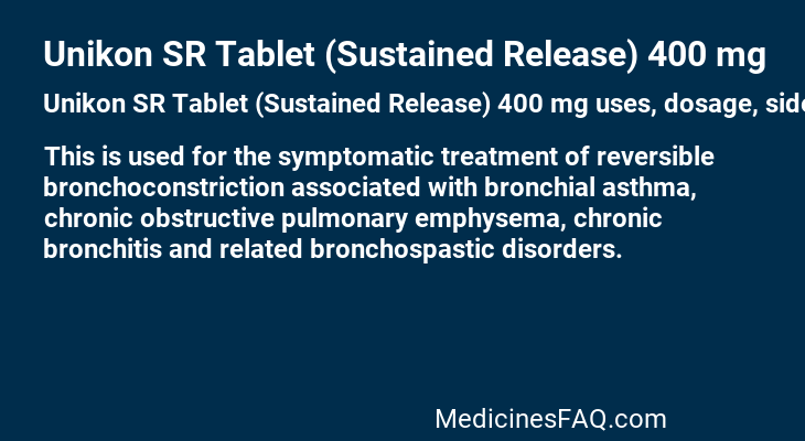 Unikon SR Tablet (Sustained Release) 400 mg