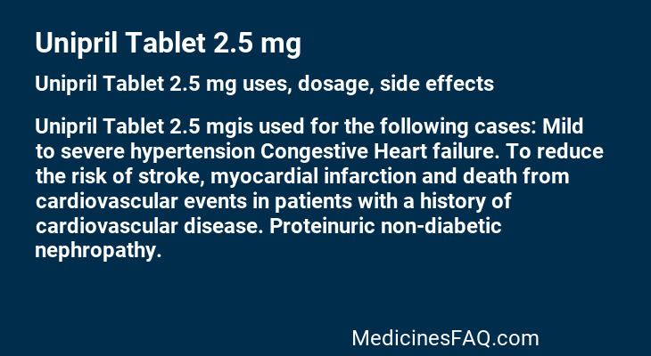 Unipril Tablet 2.5 mg