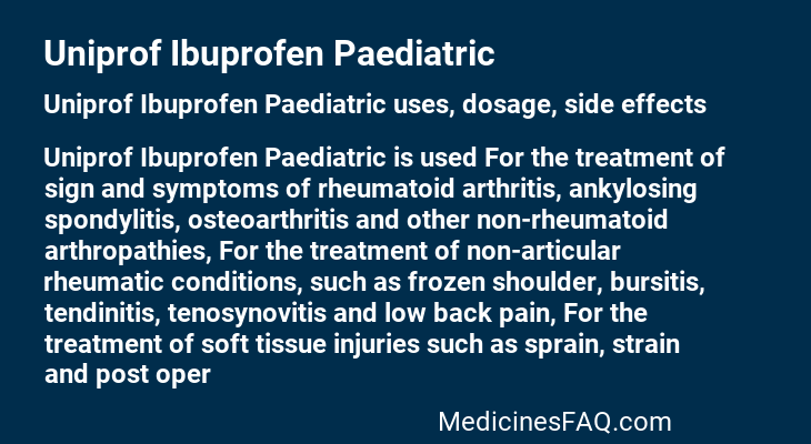 Uniprof Ibuprofen Paediatric