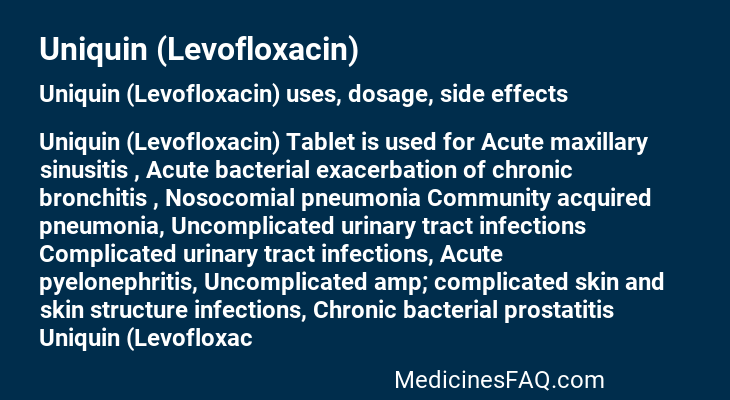 Uniquin (Levofloxacin)