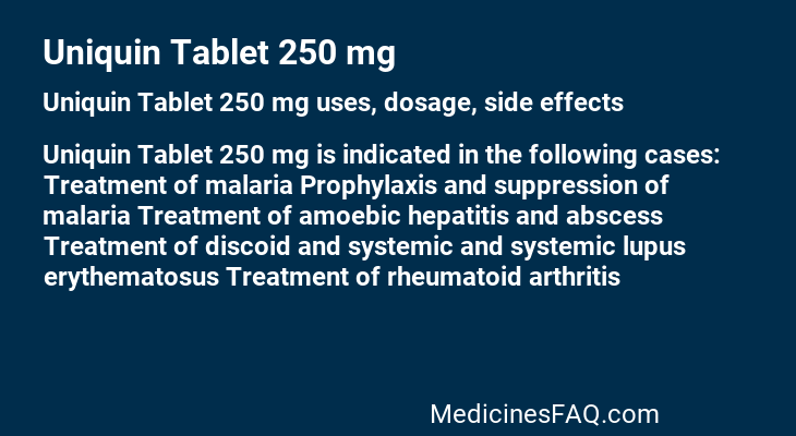 Uniquin Tablet 250 mg