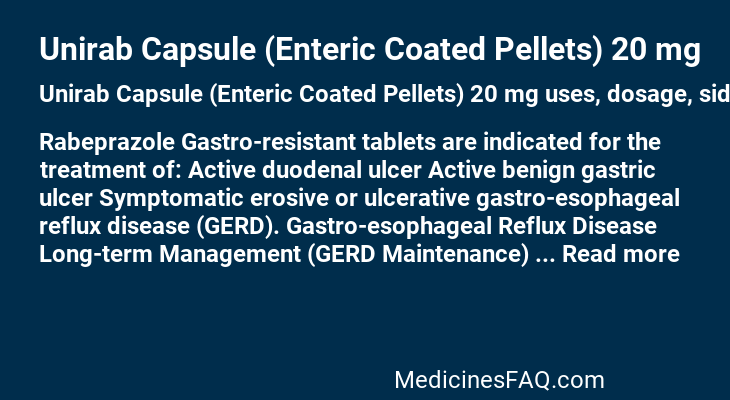 Unirab Capsule (Enteric Coated Pellets) 20 mg