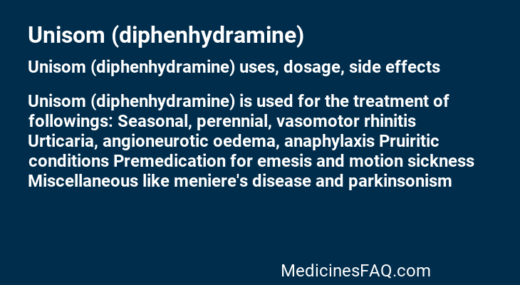 Unisom (diphenhydramine)