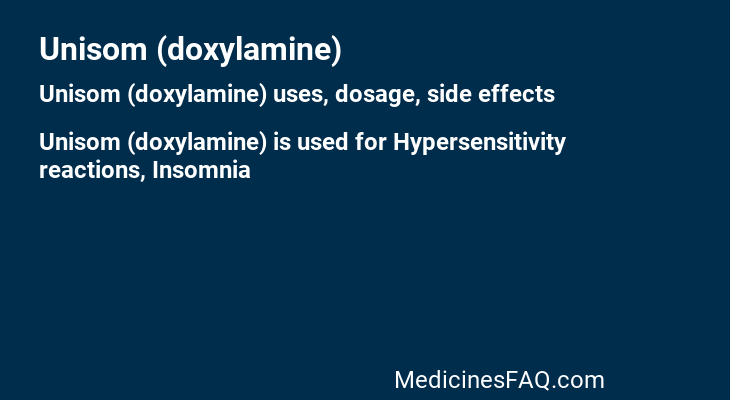 Unisom (doxylamine)