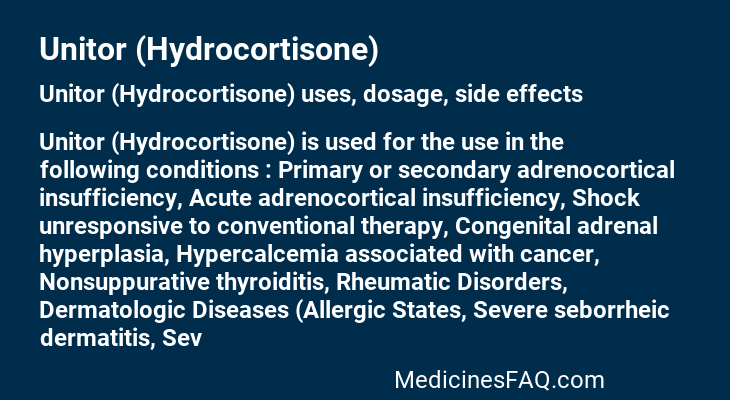 Unitor (Hydrocortisone)