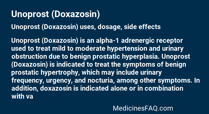 Unoprost (Doxazosin)