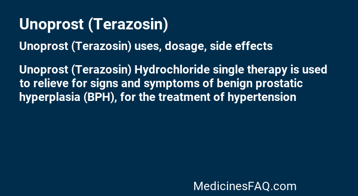 Unoprost (Terazosin)