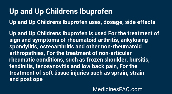 Up and Up Childrens Ibuprofen