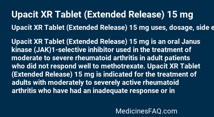 Upacit XR Tablet (Extended Release) 15 mg