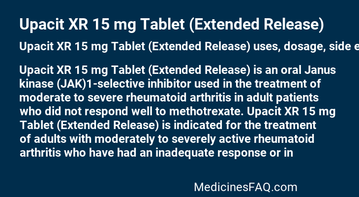 Upacit XR 15 mg Tablet (Extended Release)