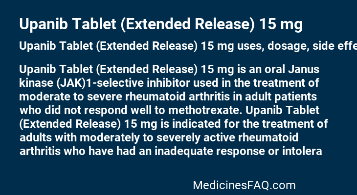 Upanib Tablet (Extended Release) 15 mg