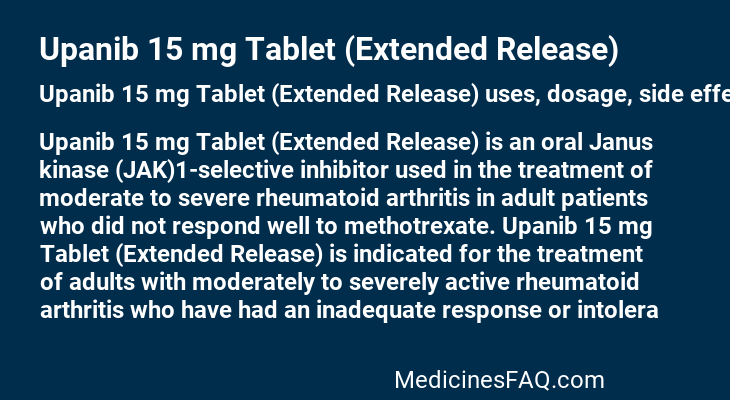 Upanib 15 mg Tablet (Extended Release)