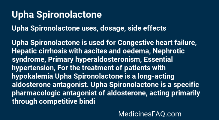 Upha Spironolactone