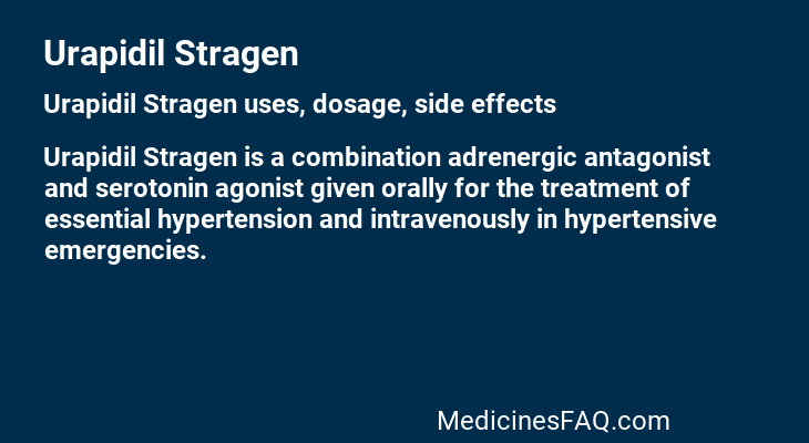 Urapidil Stragen