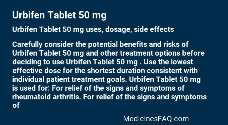 Urbifen Tablet 50 mg