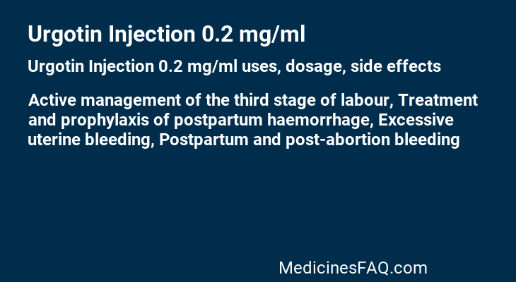Urgotin Injection 0.2 mg/ml