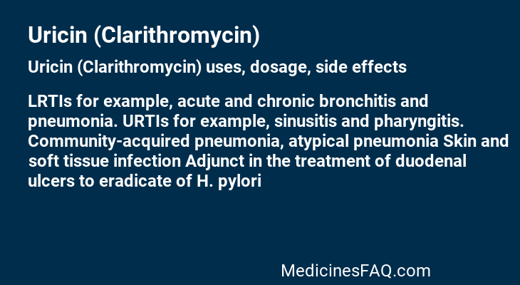 Uricin (Clarithromycin)