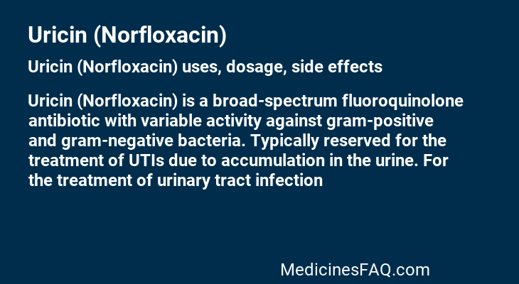 Uricin (Norfloxacin)