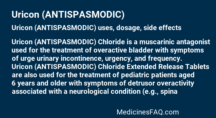 Uricon (ANTISPASMODIC)