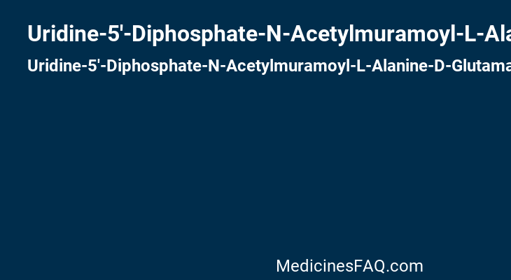 Uridine-5'-Diphosphate-N-Acetylmuramoyl-L-Alanine-D-Glutamate