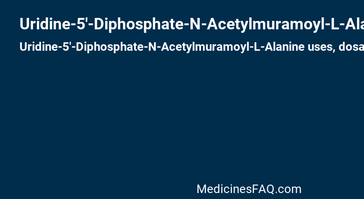 Uridine-5'-Diphosphate-N-Acetylmuramoyl-L-Alanine
