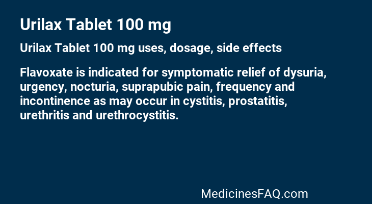 Urilax Tablet 100 mg