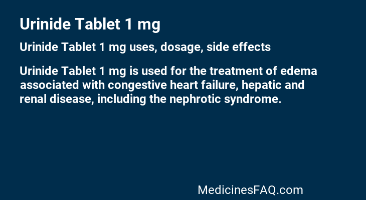 Urinide Tablet 1 mg