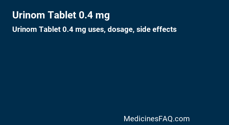 Urinom Tablet 0.4 mg